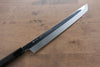 Sakai Takayuki Genbu Blue Steel No.2 Honyaki Mirrored Finish Sakimaru Yanagiba  300mm Ebony Wood Handle with Sheath - Japannywholesale