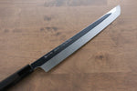 Sakai Takayuki Genbu Blue Steel No.2 Honyaki Mirrored Finish Sakimaru Yanagiba  300mm Ebony Wood Handle with Sheath - Japannywholesale