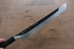 Sakai Takayuki Genbu Blue Steel No.2 Honyaki Mirrored Finish Sakimaru Yanagiba  300mm Ebony Wood Handle with Sheath - Japannywholesale