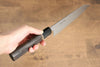 Seisuke Swedish Steel-stn Santoku  180mm Burned Chestnuts Handle - Japannywholesale