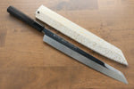 Sakai Takayuki Hien Blue Steel No.2 Honyaki Mirrored Finish Kiritsuke Yanagiba  300mm Ebony Wood Handle with Sheath - Japannywholesale