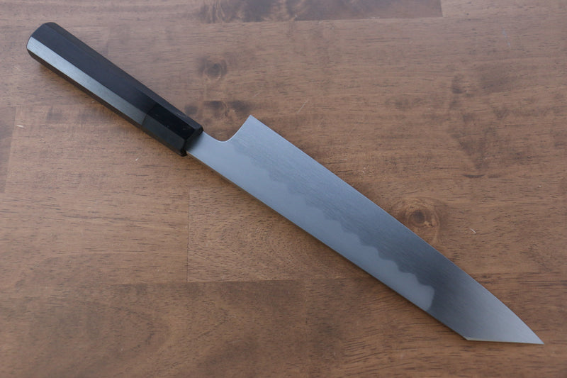 Jikko Honyaki White Steel No.3 Kasumitogi Kiritsuke Gyuto  240mm Ebony Wood Handle - Japannywholesale