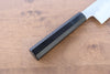 Jikko Honyaki White Steel No.3 Kasumitogi Kiritsuke Gyuto  240mm Ebony Wood Handle - Japannywholesale