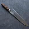 Seisuke Nami AUS10 Mirrored Finish Damascus Gyuto  210mm Brown Pakka wood Handle - Japannywholesale