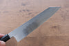 Jikko Honyaki White Steel No.3 Kasumitogi Kiritsuke Gyuto  210mm Ebony Wood Handle - Japannywholesale