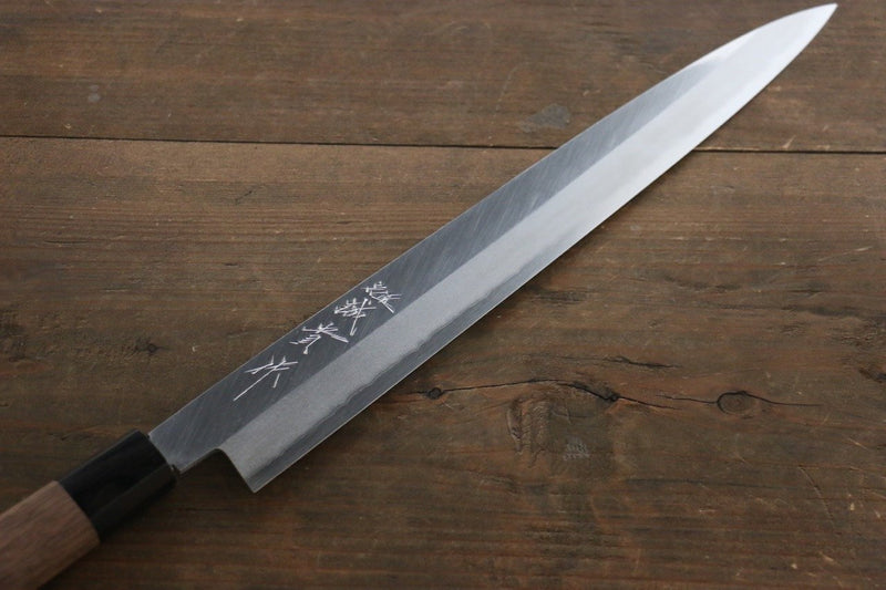 Shigeki Tanaka Silver Steel No.3 Yanagiba  300mm Walnut Handle - Japannywholesale