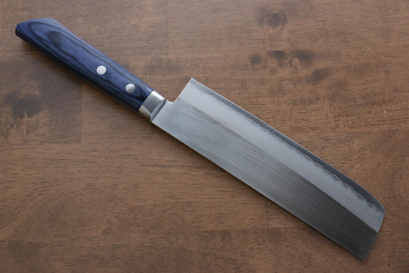 Kunihira VG1 Migaki Finished Usuba  165mm Blue Pakka wood Handle - Japannywholesale