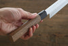 Shigeki Tanaka Silver Steel No.3 Yanagiba  300mm Walnut Handle - Japannywholesale