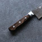 Seisuke Nami AUS10 Mirrored Finish Damascus Gyuto  210mm Brown Pakka wood Handle - Japannywholesale