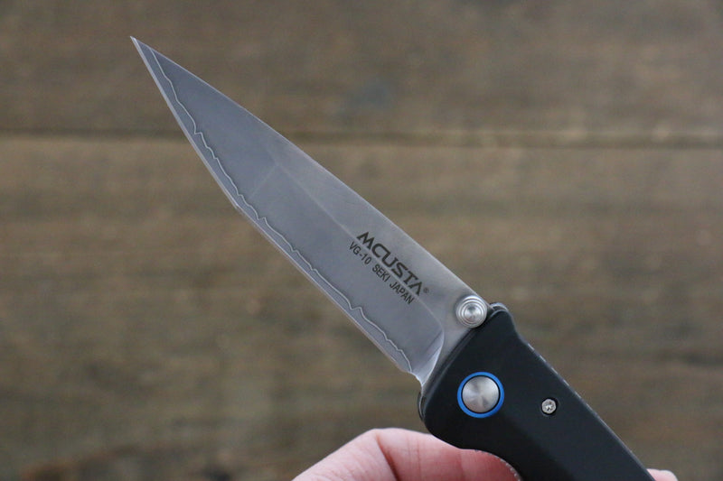 MCUSTA Katana VG10 Pocket Knife 80mm Aluminium (Black/Blue) Handle - Japannywholesale
