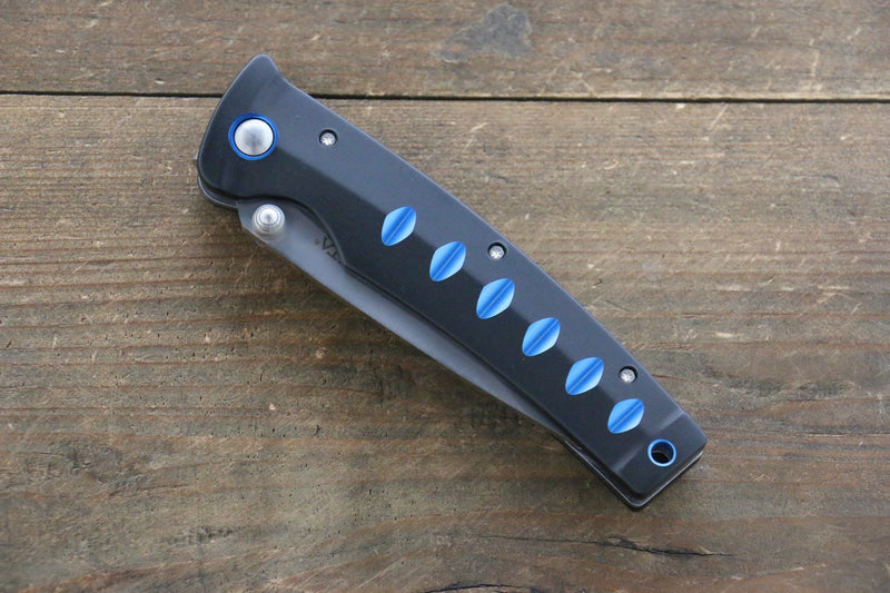 MCUSTA Katana VG10 Pocket Knife 80mm Aluminium (Black/Blue) Handle - Japannywholesale