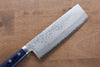 Kunihira Sairyu VG10 Damascus Nakiri  165mm Blue Pakka wood Handle - Japannywholesale