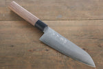 Shigeki Tanaka Silver Steel No.3 Nashiji Santoku  165mm Walnut Handle - Japannywholesale