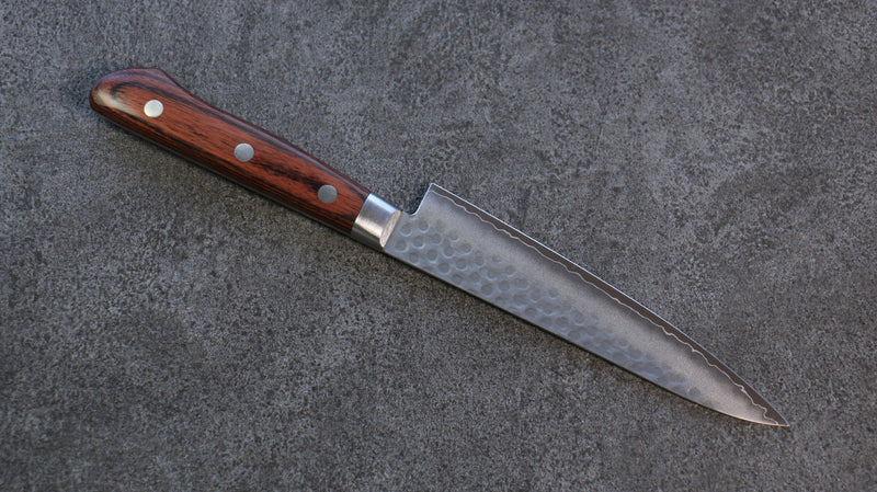 Seisuke Swedish Steel-stn Hammered Petty-Utility  150mm Mahogany Handle - Japannywholesale