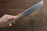 Masamoto Hongasumi White Steel No.2 Kakugata Usuba  180mm Magnolia Handle - Japannywholesale