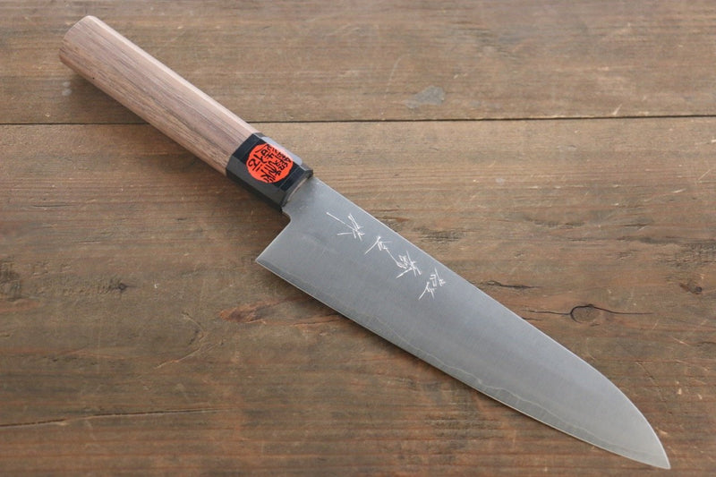 Shigeki Tanaka Silver Steel No.3 Nashiji Gyuto  180mm Walnut Handle - Japannywholesale