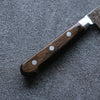 Seisuke Nami AUS10 Mirrored Finish Damascus Petty-Utility  135mm Brown Pakka wood Handle - Japannywholesale