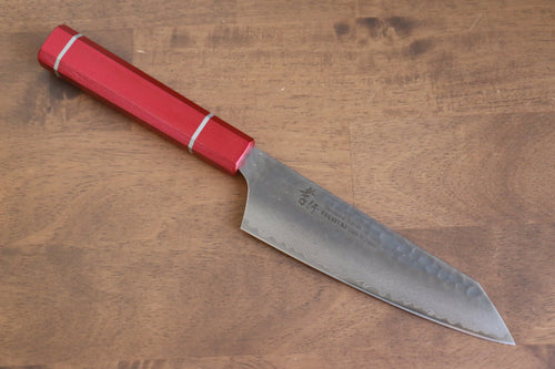 Sakai Takayuki VG10 33 Layer Damascus Kengata Santoku  160mm Live oak Lacquered (Kouseki) Handle - Japannywholesale