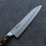 Seisuke Silver Steel No.3 Nashiji Gyuto  210mm Brown Pakka wood Handle - Japannywholesale