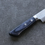 Kunihira Kokuryu VG10 Hammered Small Santoku  130mm Blue Pakka wood Handle - Japannywholesale