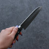 Kunihira Kokuryu VG10 Hammered Small Santoku  130mm Blue Pakka wood Handle - Japannywholesale