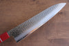 Sakai Takayuki VG10 33 Layer Damascus Gyuto  240mm Live oak Lacquered (Kouseki) Handle - Japannywholesale