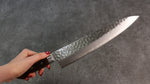 Seisuke Swedish Steel-stn Hammered Gyuto  240mm Mahogany Handle - Japannywholesale