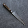 Seisuke VG10 33 Layer Damascus Petty-Utility  135mm Brown Pakka wood Handle - Japannywholesale