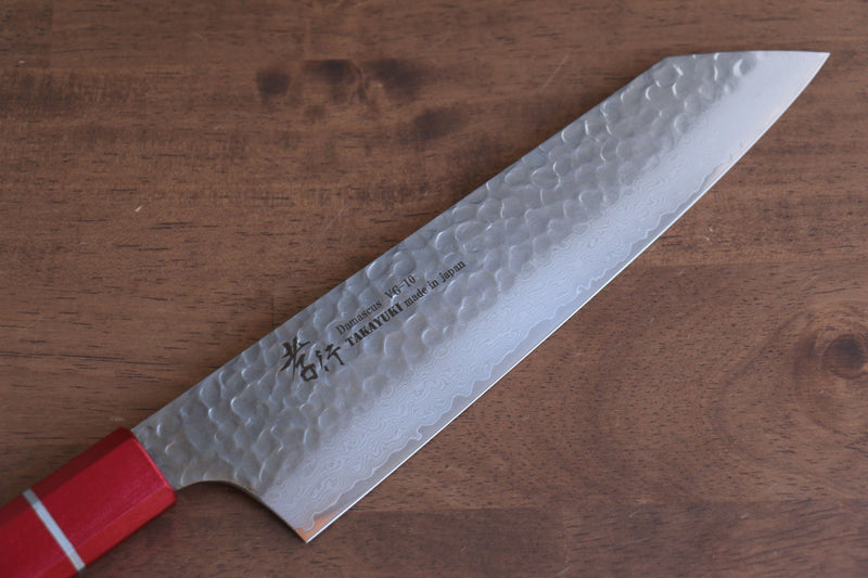 Sakai Takayuki VG10 33 Layer Damascus Kengata Gyuto  190mm Live oak Lacquered (Kouseki) Handle - Japannywholesale