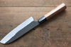 Ogata White Steel No.2  Black Finished Santoku  165mm with Walnut Handle - Japannywholesale