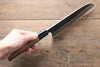 Ogata White Steel No.2  Black Finished Santoku  165mm with Walnut Handle - Japannywholesale