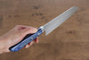 Kunihira VG1 Hammered Santoku  170mm Blue Pakka wood Handle - Japannywholesale