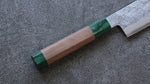 Seisuke Blue Super Hammered Nakiri  165mm Walnut(With Double Green Pakka wood) Handle - Japannywholesale