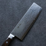 Seisuke VG10 33 Layer Damascus Nakiri  165mm Brown Pakka wood Handle - Japannywholesale