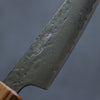 Seisuke Tsukikage AUS10 Migaki Finished Hammered Damascus Petty-Utility  80mm Oak Handle - Japannywholesale