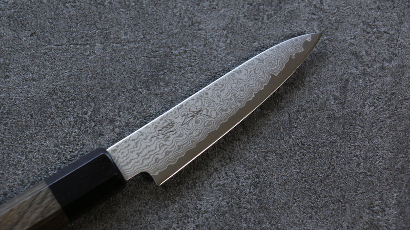 Seisuke VG10 Damascus Petty-Utility  120mm Gray Pakka wood Handle - Japannywholesale