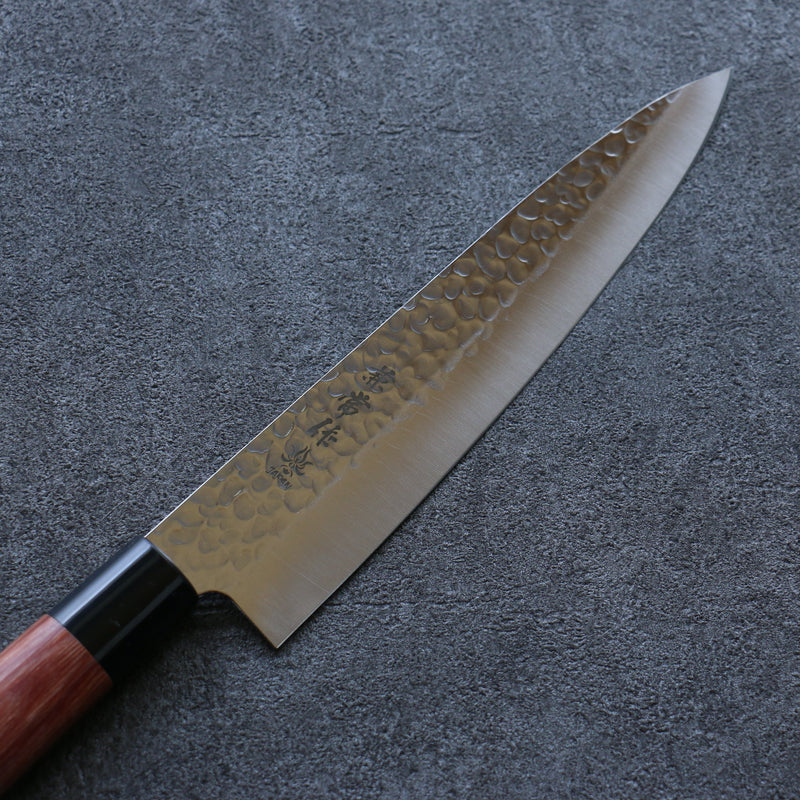 Kanetsune DSR-1K6 Hammered Gyuto  210mm Red Pakka wood Handle - Japannywholesale