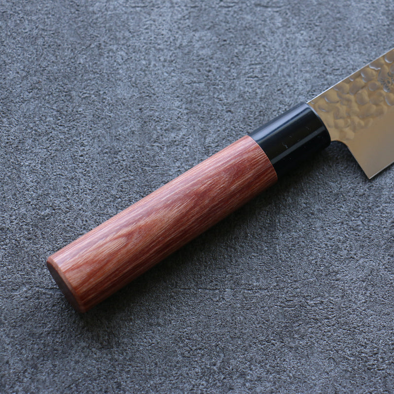 Kanetsune DSR-1K6 Hammered Gyuto  210mm Red Pakka wood Handle - Japannywholesale