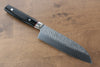 Seisuke PRO-J VG10 Hammered Santoku  170mm Black Micarta Handle - Japannywholesale