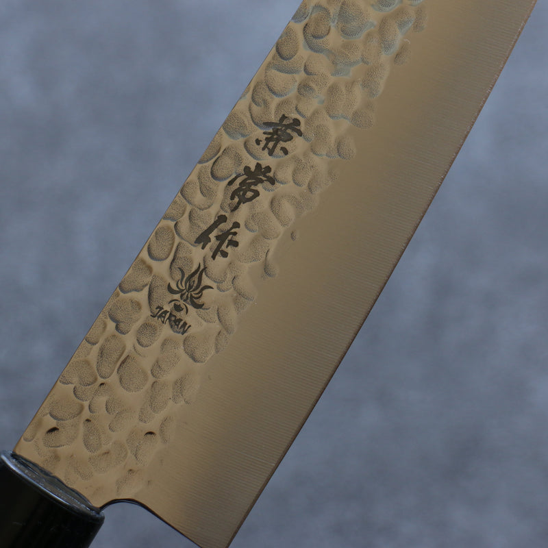 Kanetsune DSR-1K6 Hammered Gyuto  210mm Red Pakka wood Handle - Japannywholesale