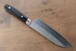 Seisuke PRO-J VG10 Hammered Santoku  170mm Black Micarta Handle - Japannywholesale