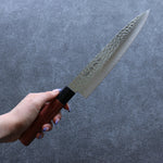 Kanetsune DSR-1K6 Hammered Gyuto  210mm Red Pakka wood Handle - Japannywholesale