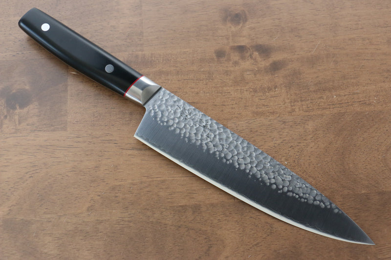 Seisuke PRO-J VG10 Hammered Gyuto  200mm Black Micarta Handle - Japannywholesale