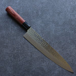 Kanetsune DSR-1K6 Hammered Gyuto  240mm Red Pakka wood Handle - Japannywholesale