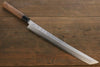 Shigeki Tanaka Blue Steel No.2 Damascus Sakimaru Takohiki  330mm Walnut Handle - Japannywholesale