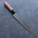 Kanetsune DSR-1K6 Hammered Sujihiki  240mm Red Pakka wood Handle - Japannywholesale