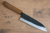 Kyohei  Shindo Blue Steel Black Finished Santoku  170mm Live oak Lacquered Handle - Japannywholesale