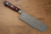 Yoshimi Kato VG10 Damascus Nakiri  165mm with Red Pakka wood Handle - Japannywholesale