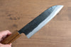 Kyohei  Shindo Blue Steel Black Finished Santoku  170mm Live oak Lacquered Handle - Japannywholesale