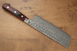 Yoshimi Kato VG10 Damascus Nakiri  165mm with Red Pakka wood Handle - Japannywholesale